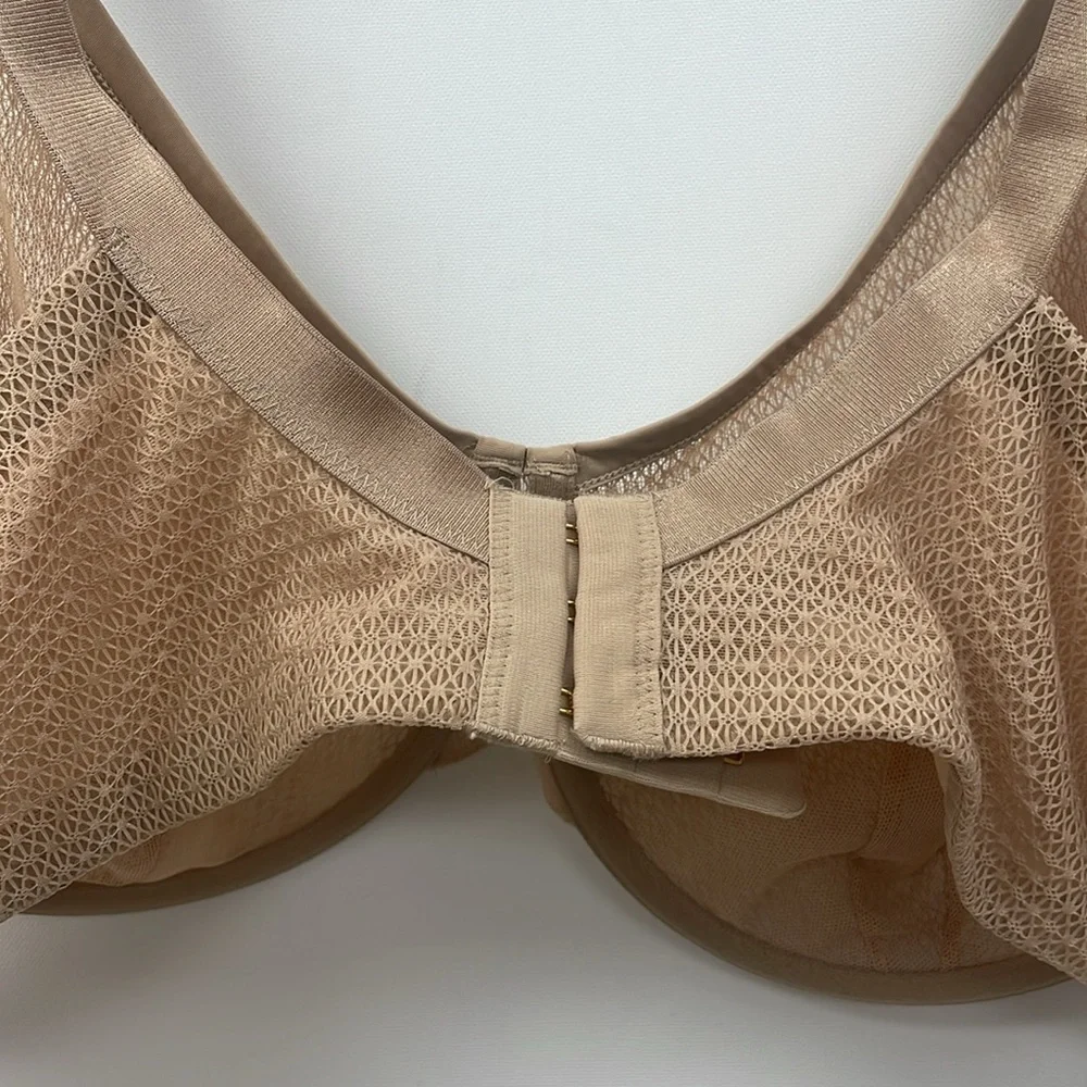 ThirdLove Unlined Modern Mesh Scoop Bra Neutral Beige 44C - Picture 6 of 7
